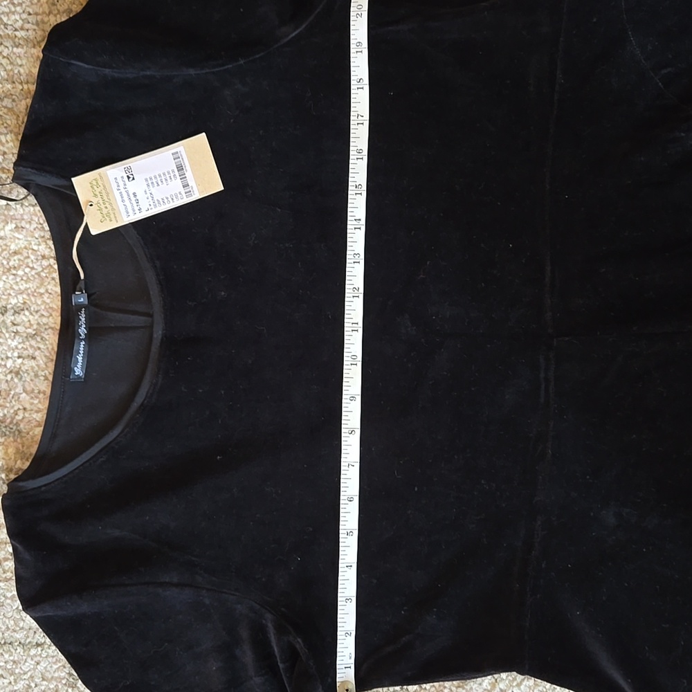 NWT Gudrun Sjödén Black Velour Dress Size Large - Picture 7 of 9